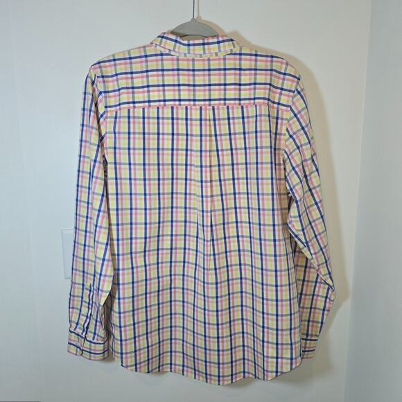 LL Bean Mens Wrinkle Resistant Plaid Long Sleeve Button Down Shirt Size L Reg - Picture 5 of 9